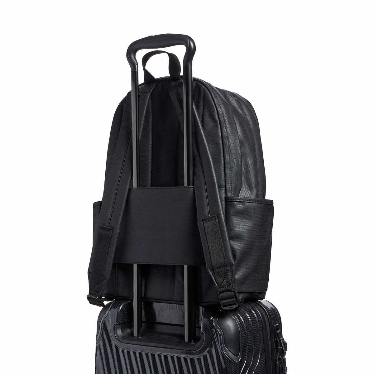 Kane Double Pocket Large Backpack Coated Canvas Black / State Bags Popular