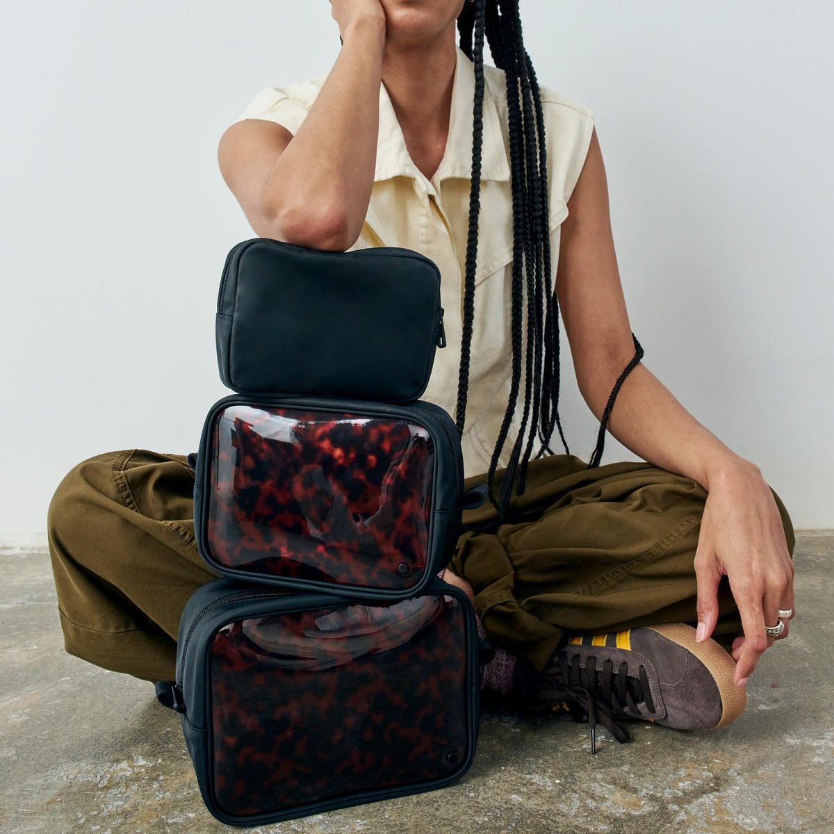 Travel Pouch Set Tortoise / State Bags Great Value