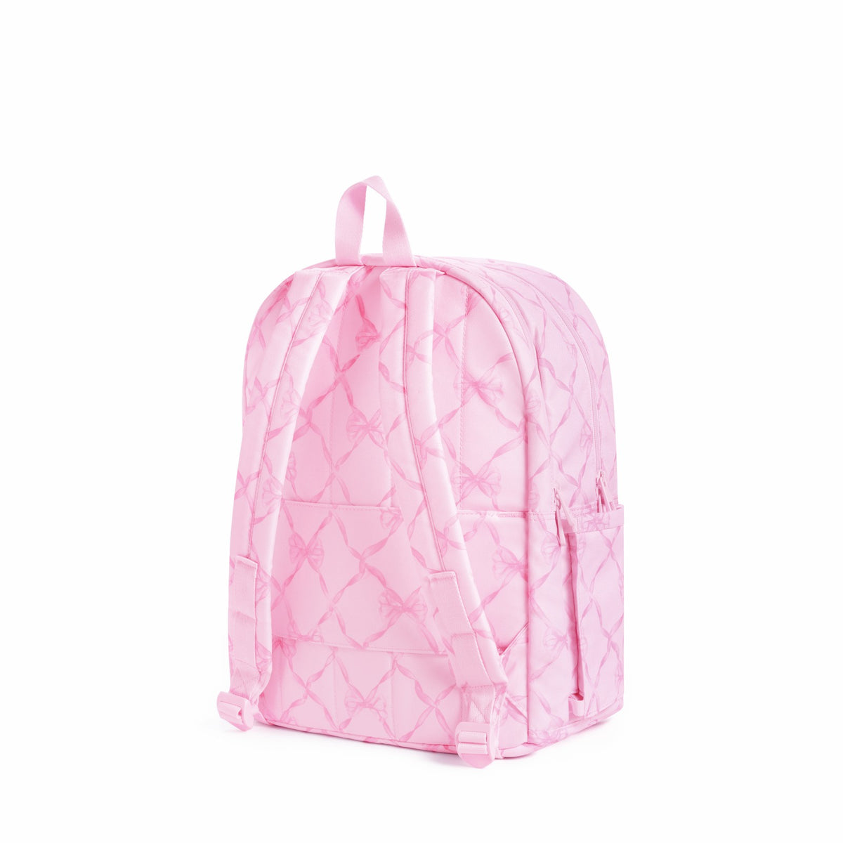 STATE x LoveShackFancy Kane Double Pocket Backpack Recycled Polyester Canvas Pink Peppermint / State Bags Great Value