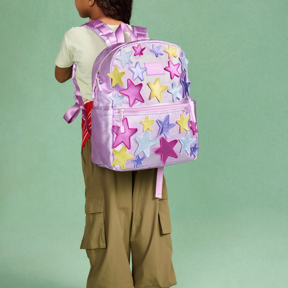 Kane Kids Backpack Metallic 3D Stars / State Bags Top Pick