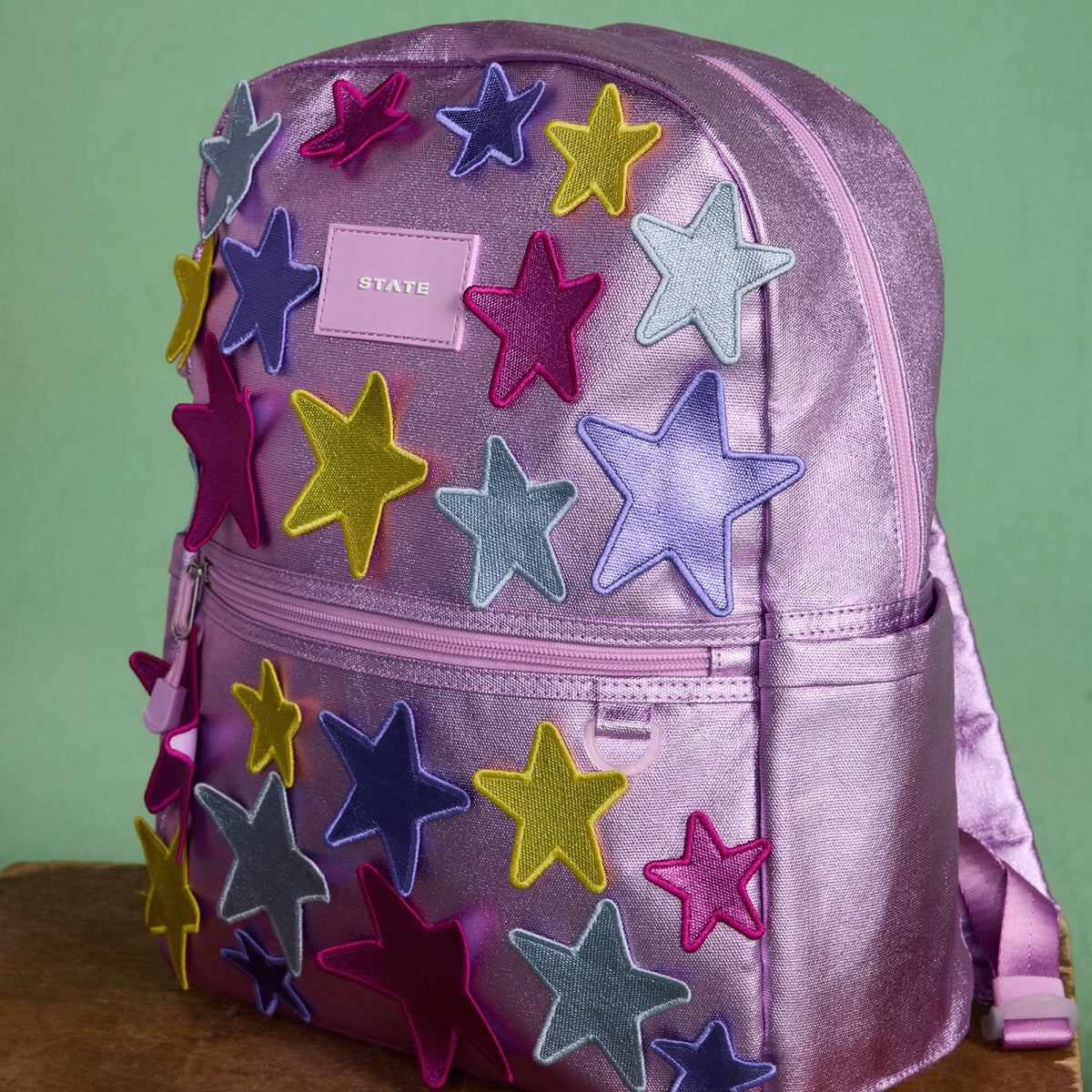 Kane Kids Backpack Metallic 3D Stars / State Bags Top Pick