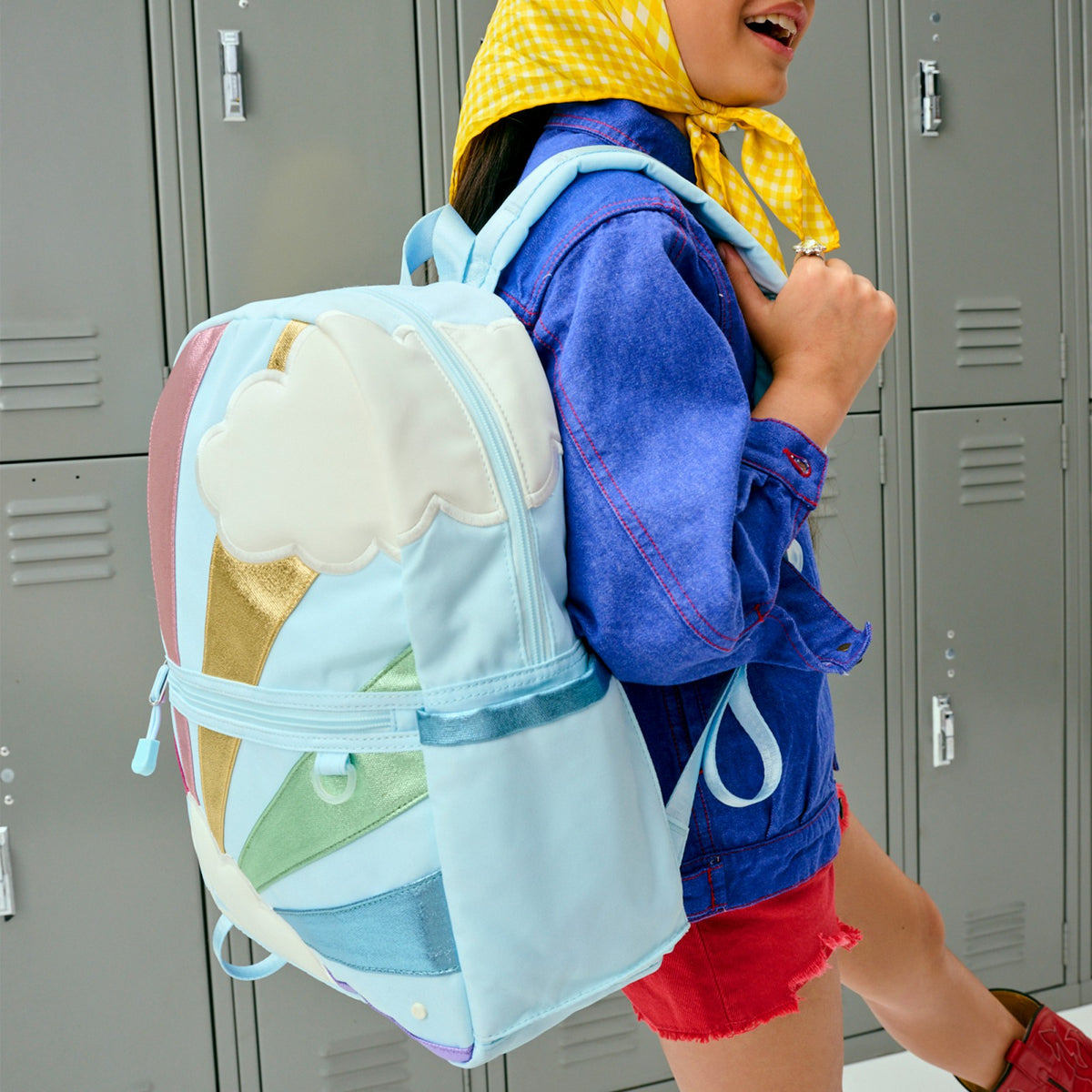 Kane Kids Backpack Polyester Canvas Rainbow Cloud / State Bags Quality