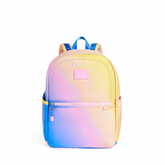 Kane Kids Large Backpack Recycled Polycnavas Blue/Pink/Yellow Gradient / State Bags Popular
