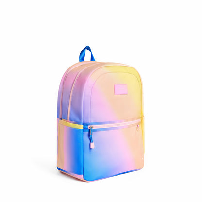 Kane Kids Large Backpack Recycled Polycnavas Blue/Pink/Yellow Gradient / State Bags Popular