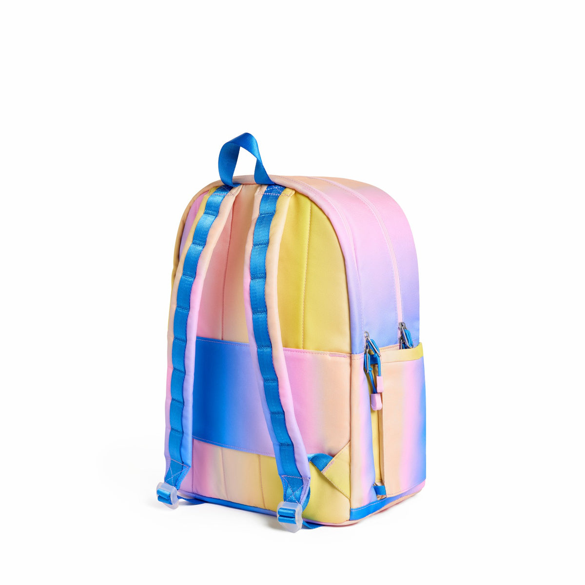 Kane Kids Large Backpack Recycled Polycnavas Blue/Pink/Yellow Gradient / State Bags Popular