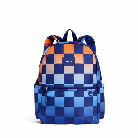 Kane Double Pocket Backpack Recycled Polycanvas Gradient Checkerboard / State Bags Premium