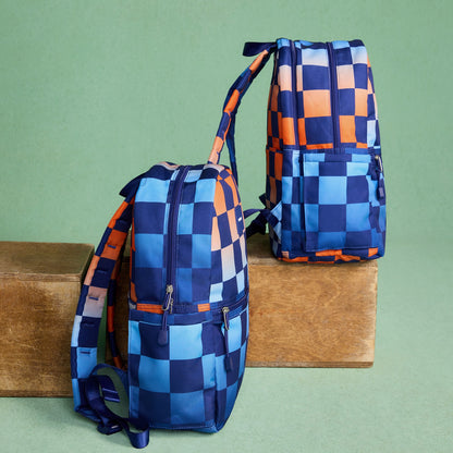 Kane Kids Travel Backpack Printed Canvas Gradient Checkerboard / State Bags Quality
