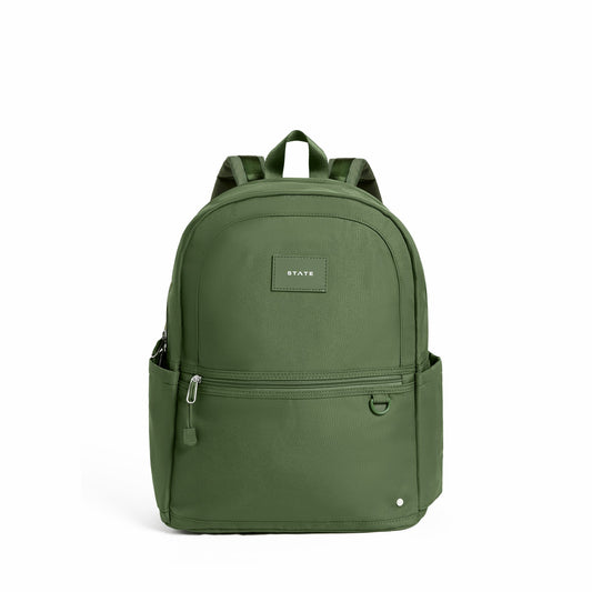 Kane Kids Double Pocket Recycled Polyester Canvas Olive / State Bags Best Price