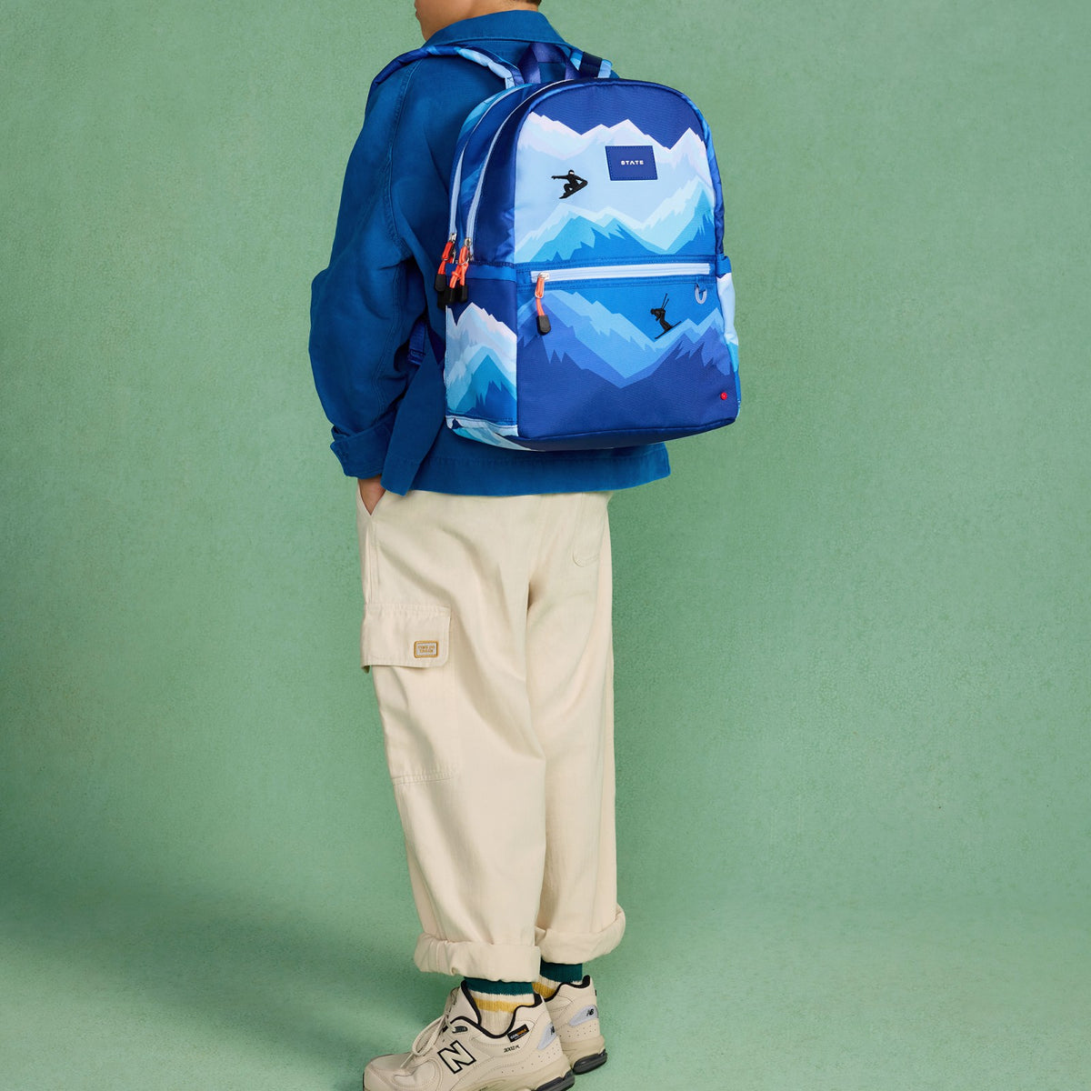 Kane Double Pocket Backpack Recycled Polycanvas Mountains / State Bags Best Seller