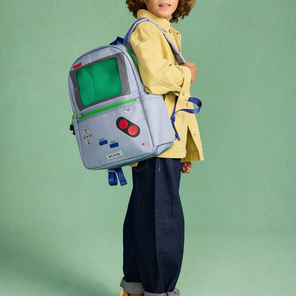 Kane Kids Travel Backpack Recycled Polycanvas Videogame / State Bags Classic