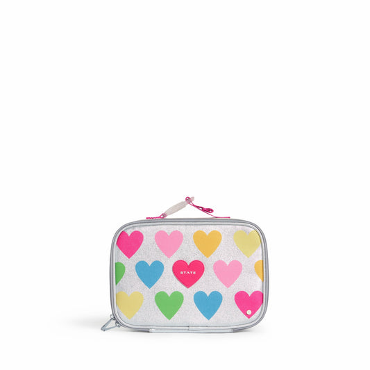Rodgers Lunch Box Metallic Happy Fuzzy Hearts / State Bags Discount