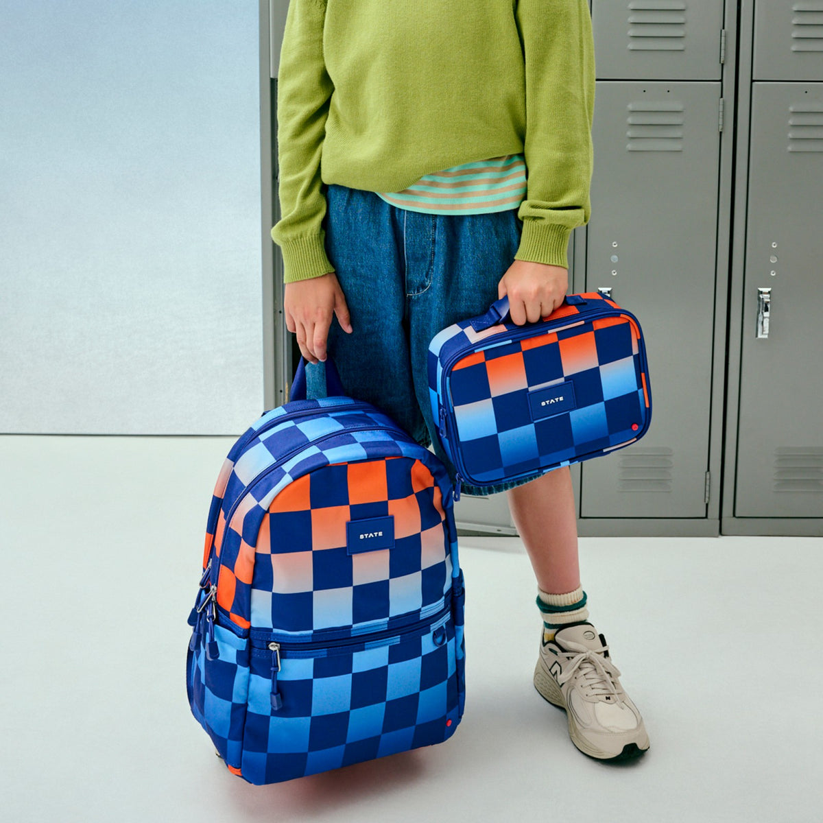 Rodgers Lunch Box Recycled Poly Canvas Gradient Checkerboard / State Bags Special Offer