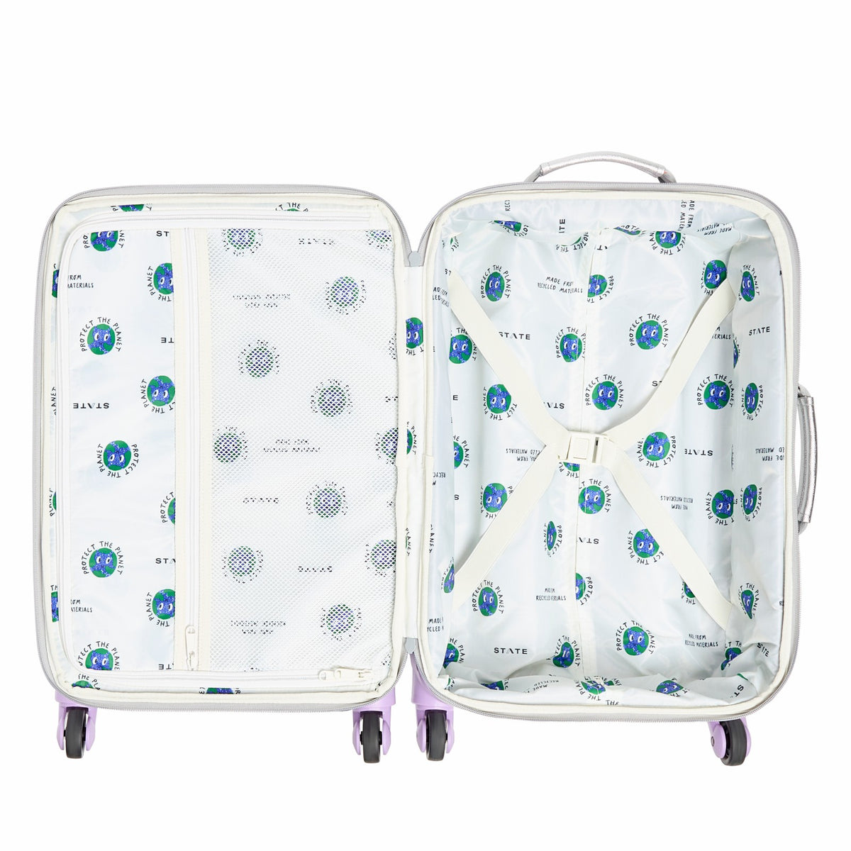 Logan Suitcase Metallic Patchwork Hearts / State Bags New