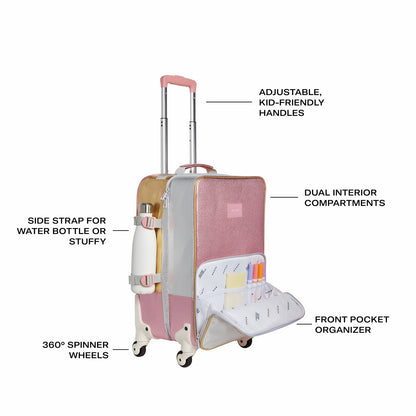 Logan Suitcase Metallic Pink/Silver / State Bags Sale