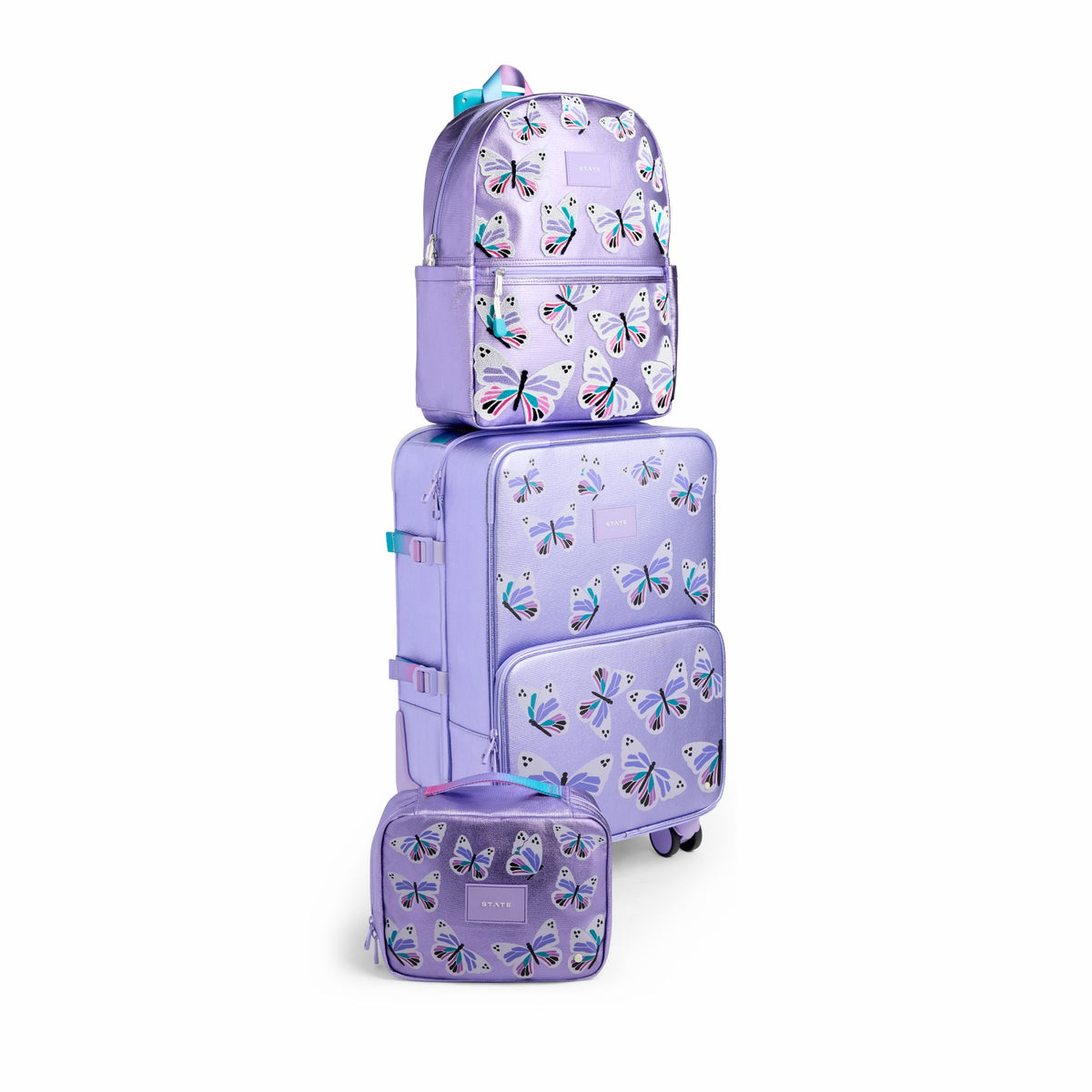 Logan Suitcase Metallic Butterfly / State Bags Deals