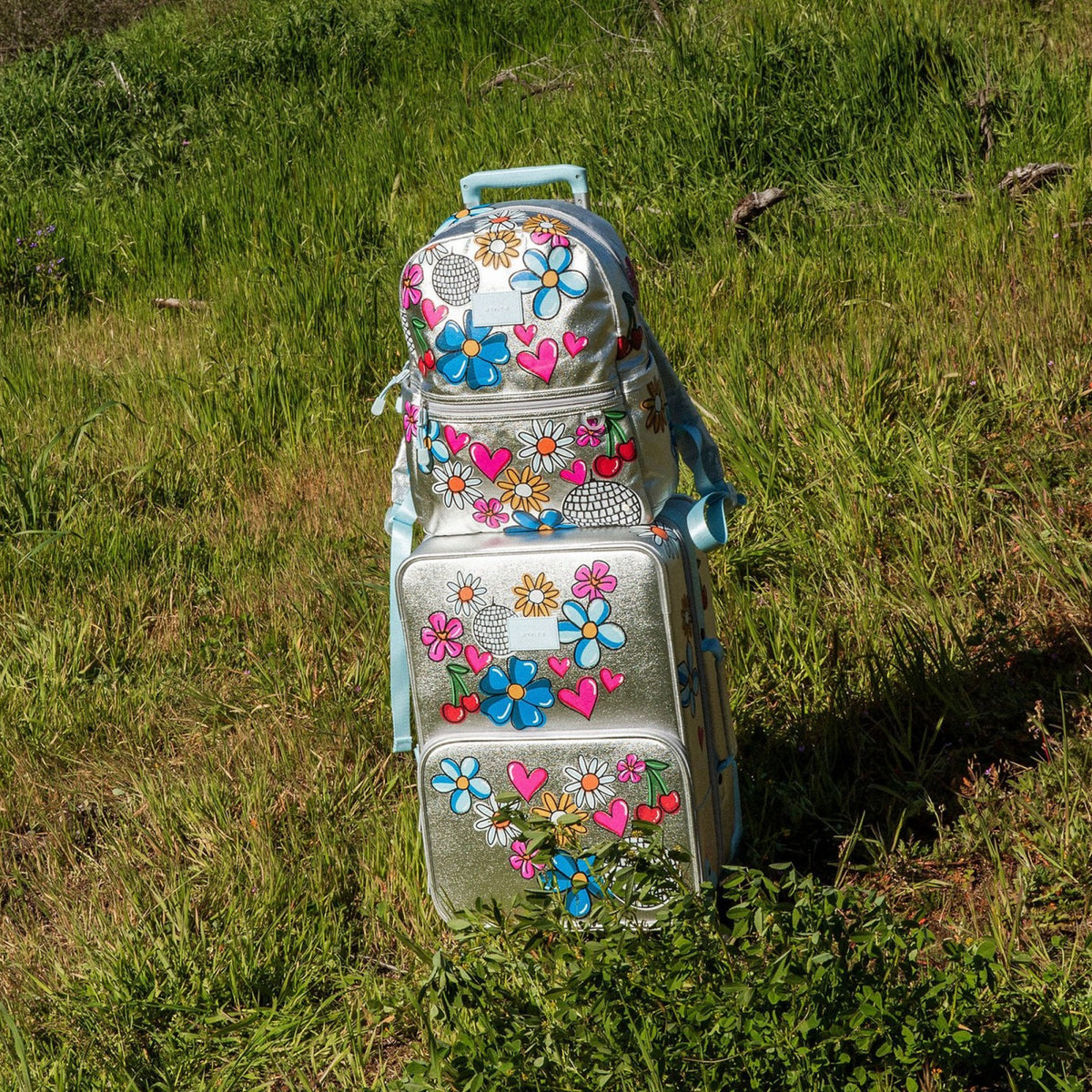 Logan Carry-On Suitcase Metallic Graffiti / State Bags Essential