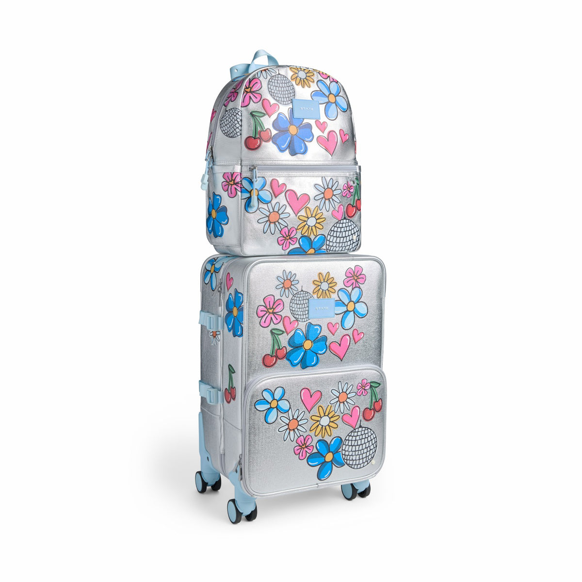 Logan Carry-On Suitcase Metallic Graffiti / State Bags Essential