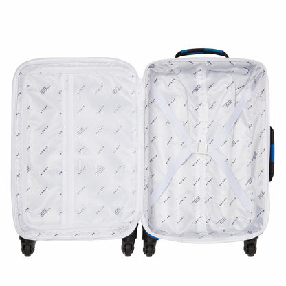 Logan Suitcase Printed Canvas Blue Checkerboard / State Bags Hot Sale