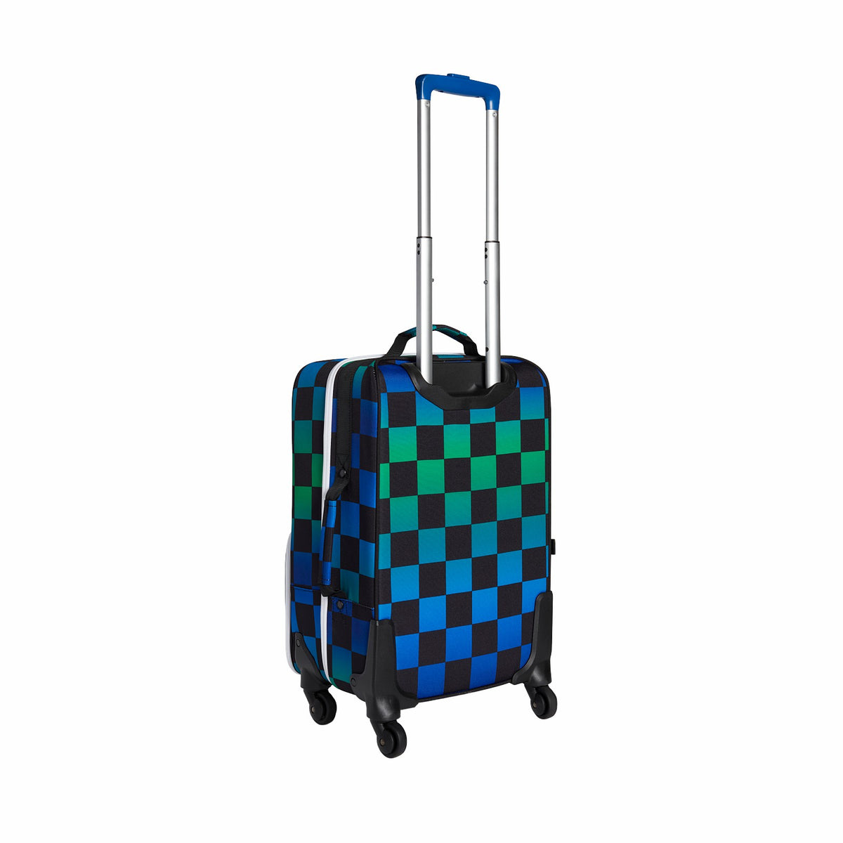 Logan Suitcase Printed Canvas Blue Checkerboard / State Bags Hot Sale