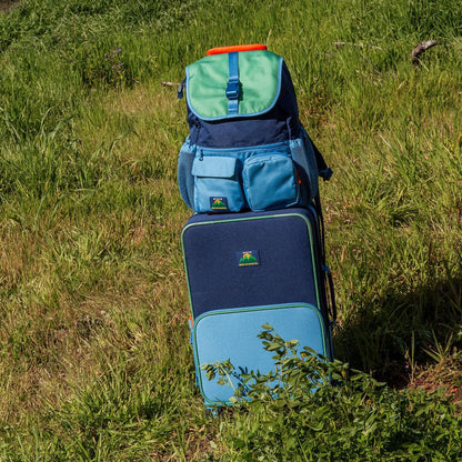 Logan Carry-On Suitcase Blue Green Orange / State Bags Quality