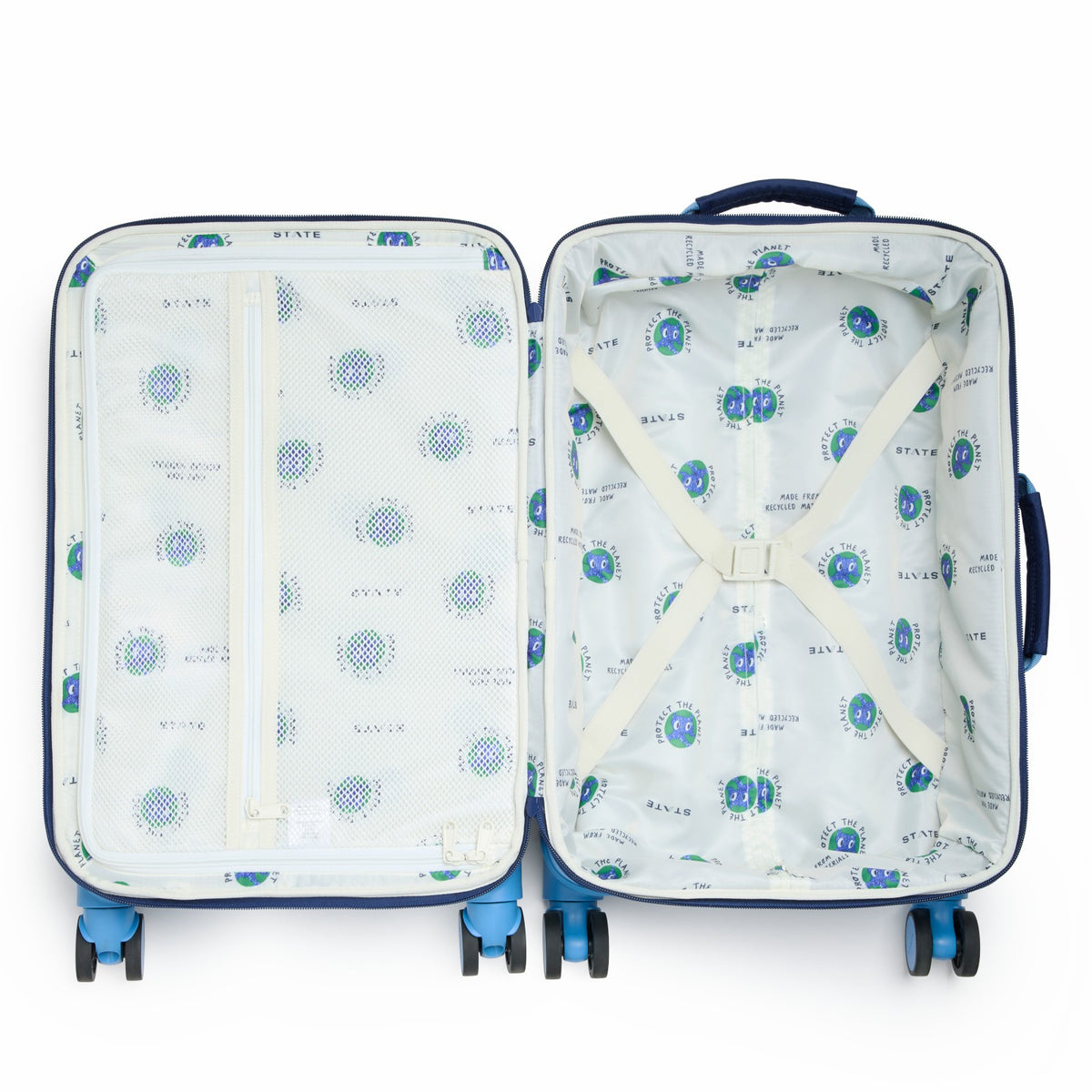 Logan Carry-On Suitcase Blue Green Orange / State Bags Quality