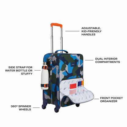 Logan Suitcase Printed Canvas Camo / State Bags Smart Buy