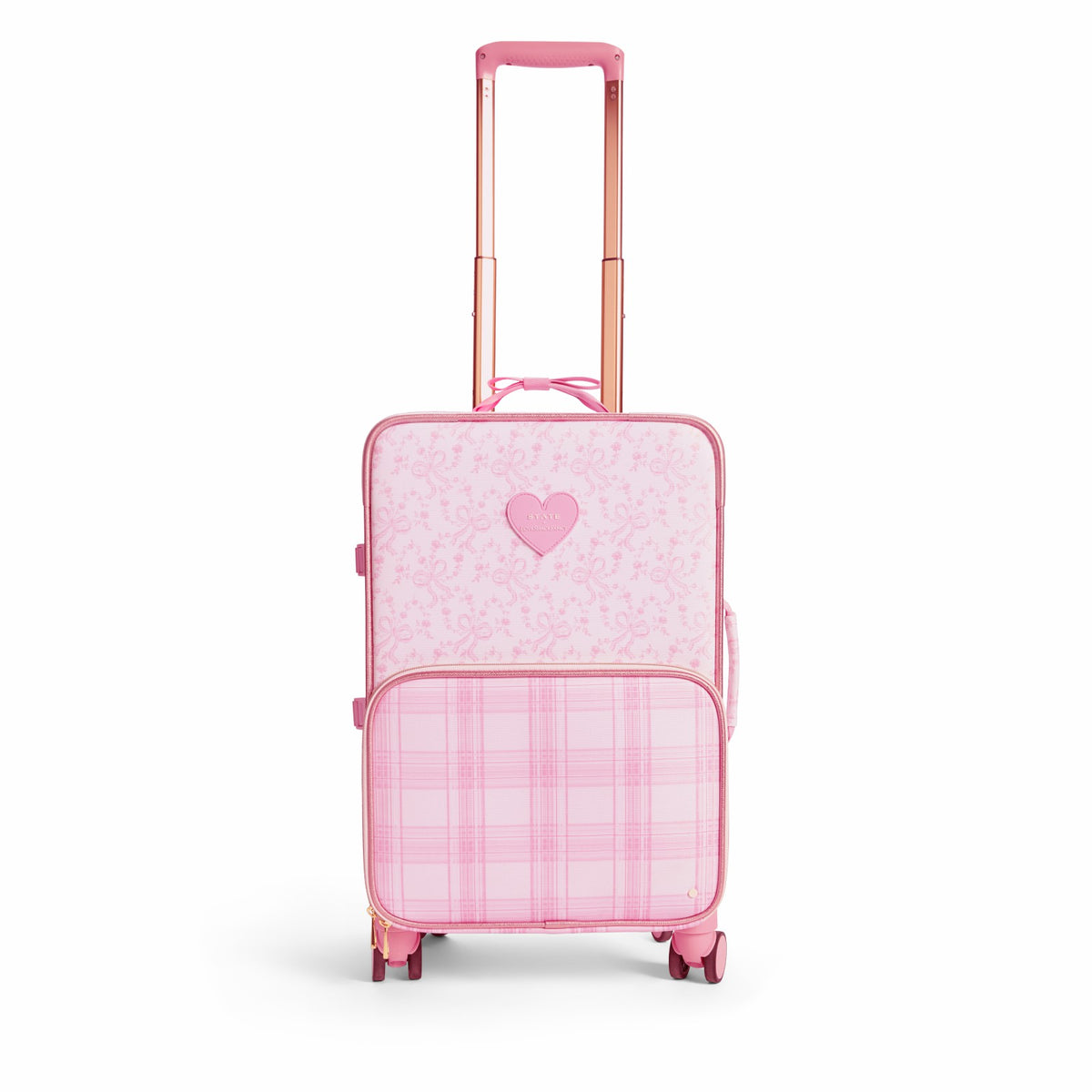 STATE x LoveShack Fancy Logan Carry-On Suitcase Polyester Canvas Pink Vanilla / State Bags Trusted
