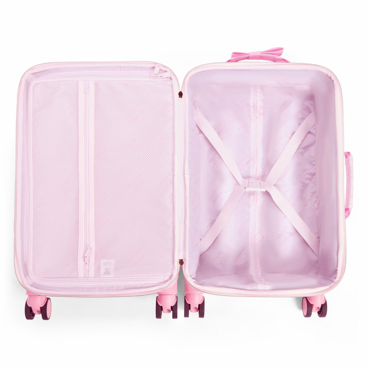 STATE x LoveShack Fancy Logan Carry-On Suitcase Polyester Canvas Pink Vanilla / State Bags Trusted