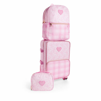 STATE x LoveShack Fancy Logan Carry-On Suitcase Polyester Canvas Pink Vanilla / State Bags Trusted