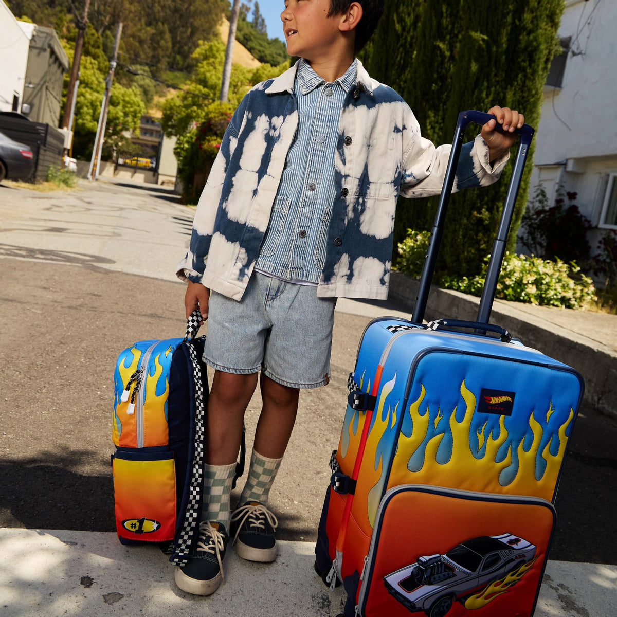 STATE x Hot Wheels™ Logan Carry-On Suitcase Hot Wheels™ Flames / State Bags Essential