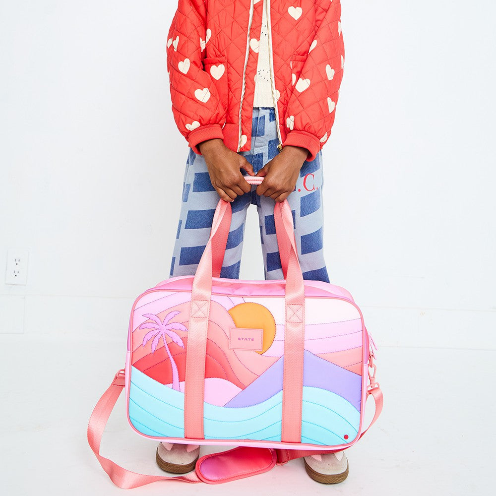 Rockaway Duffle Printed Nylon Puffer Sunset / State Bags Trusted