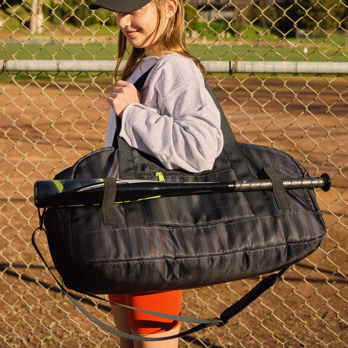 Fenway Sports Duffle Black Grey Striped / State Bags Latest