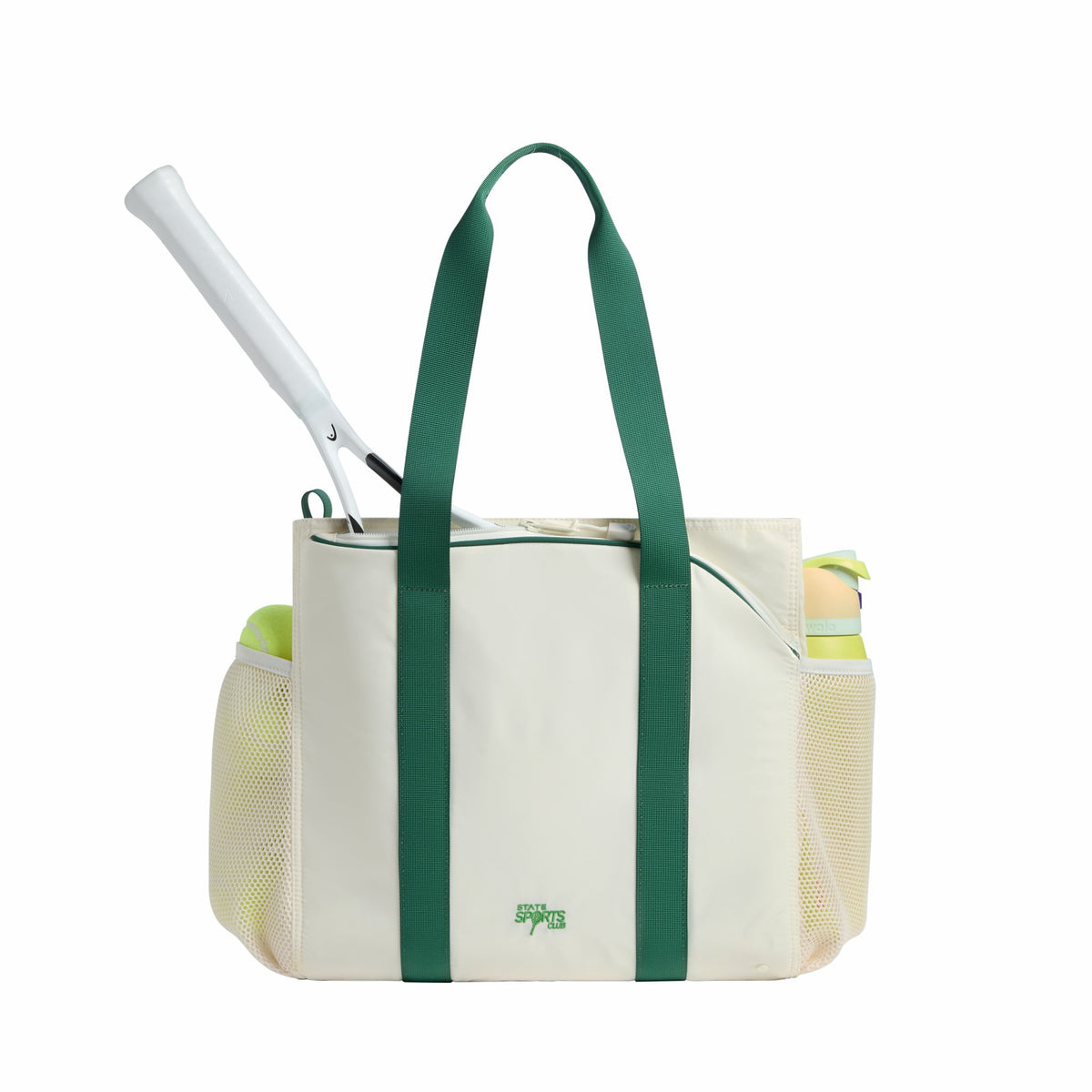 Riley Tennis Tote Nylon Ivory/Green / State Bags Quality