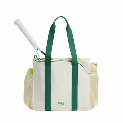 Riley Tennis Tote Nylon Ivory/Green / State Bags Quality
