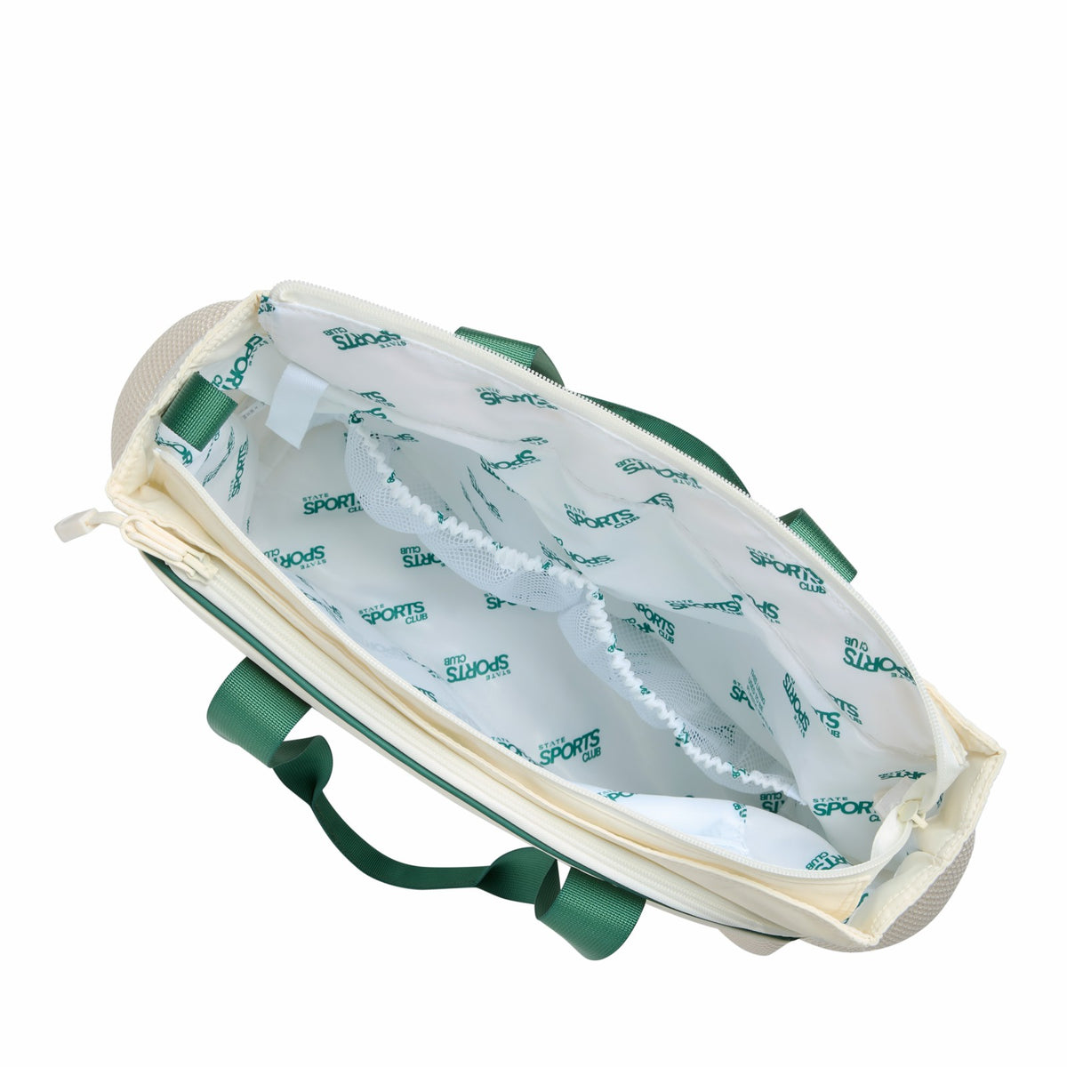Riley Tennis Tote Nylon Ivory/Green / State Bags Quality
