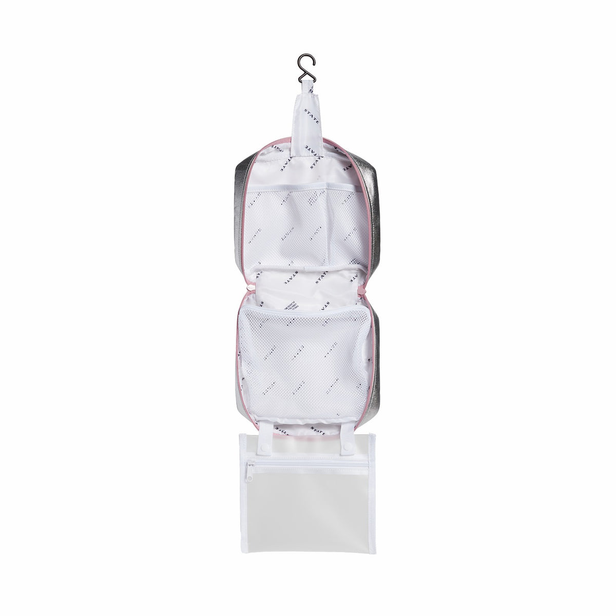 Bensen Toiletry Kit Metallic Pink/Silver / State Bags Best Seller