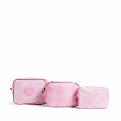 STATE x LoveShackFancy Travel Pouch Set Nylon Pink Vanilla / State Bags Value