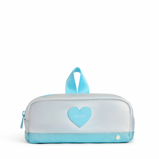 Clinton Pencil Case Metallic Blue Iridescent / State Bags Discount