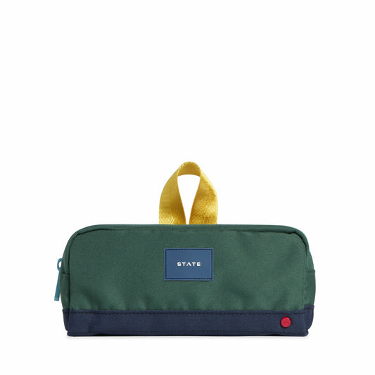 Clinton Pencil Case Color Block Green/Navy / State Bags Sale