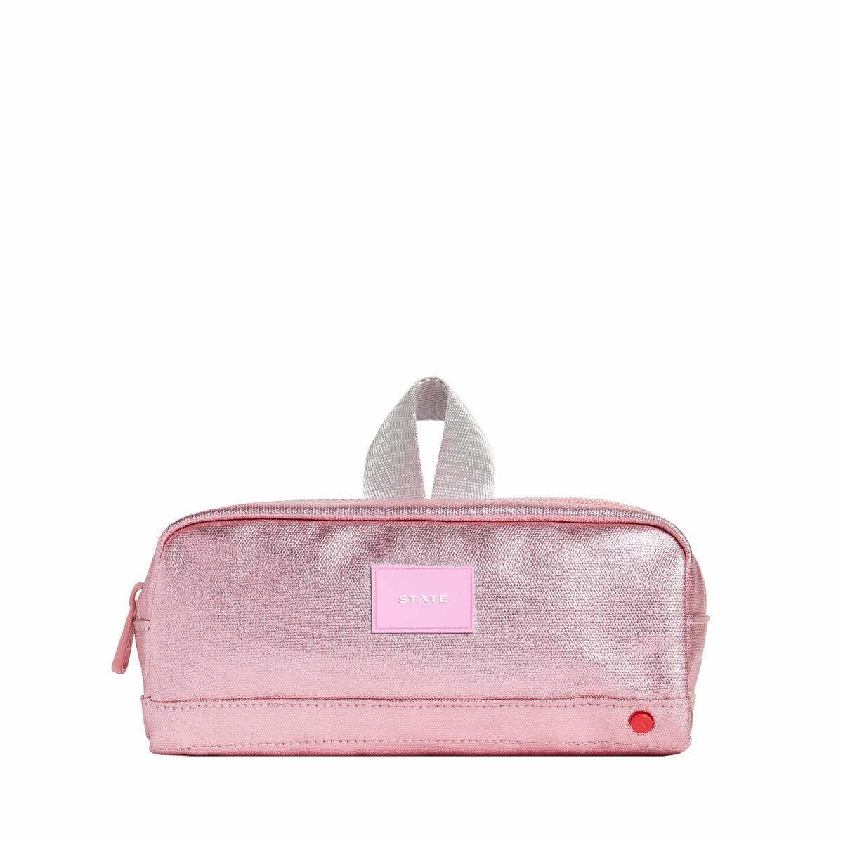 Clinton Pencil Case Metallic Pink/Silver / State Bags Value