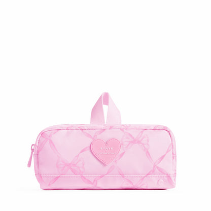 STATE x Loveshack Fancy Clinton Pencil Case Polycanvas Pink Peppermint / State Bags Deals