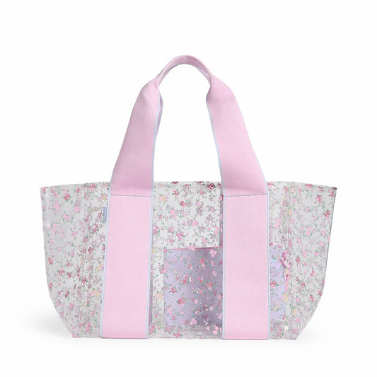 STATE x LoveShackFancy Wellington Cabana Tote TPU Wildflower Blue / State Bags Latest