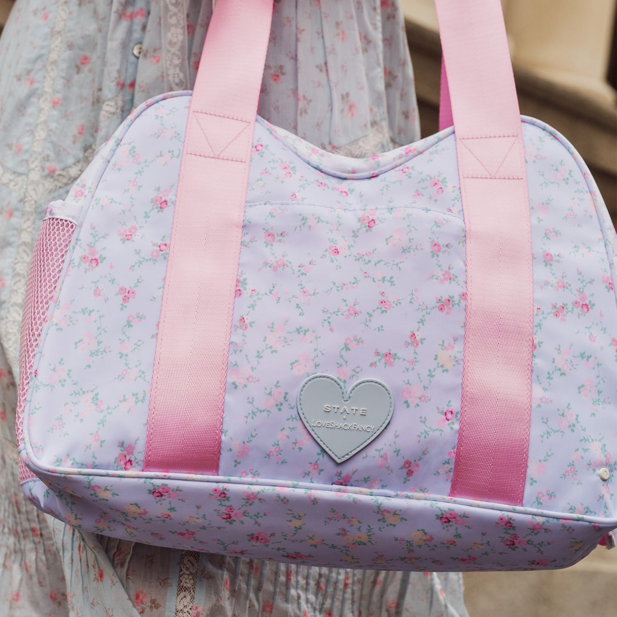 STATE x LoveShackFancy Bella Diaper Tote Confetti Bloom / Wildflower Blue / State Bags Discount