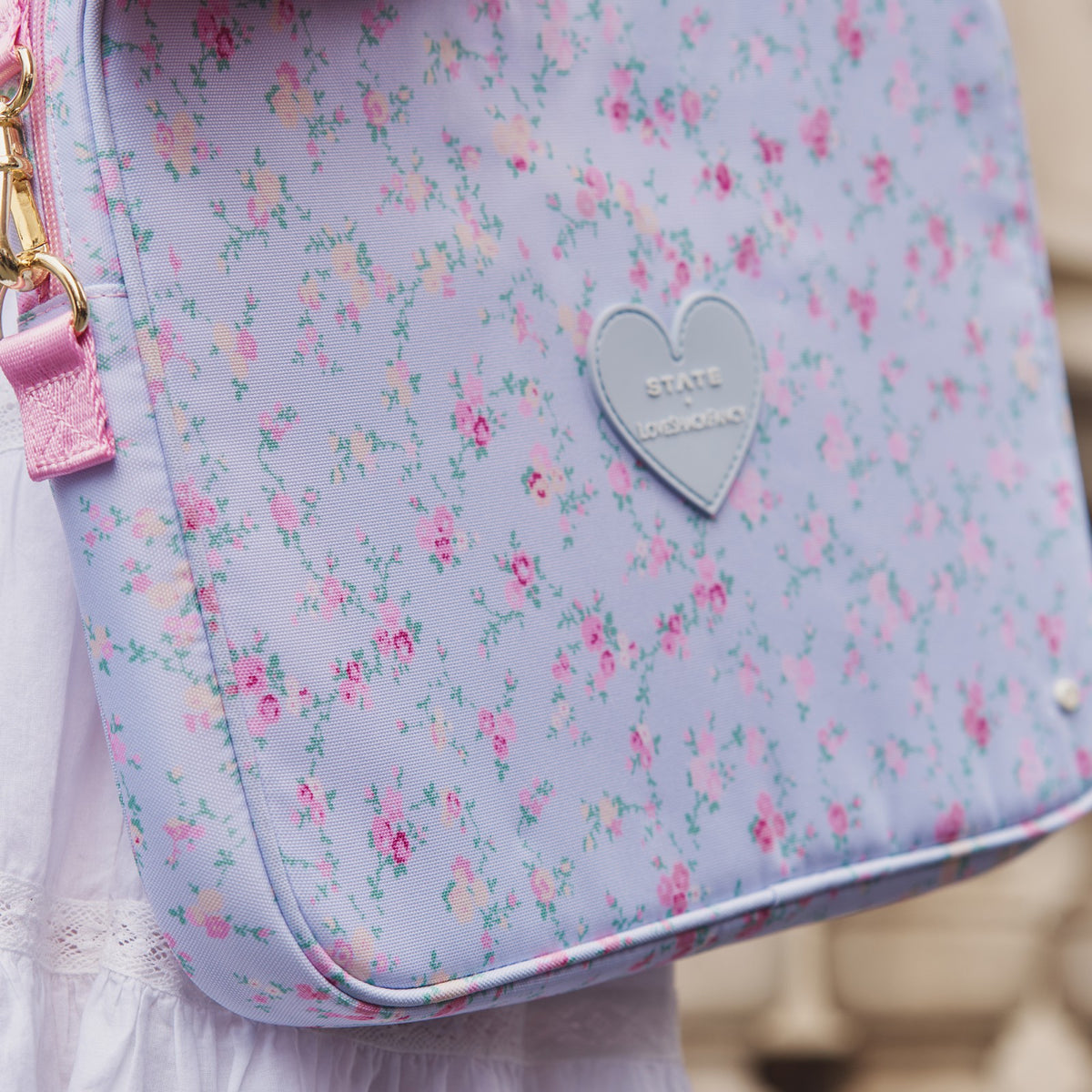 STATE x LoveShackFancy Allen Laptop Case Wildflower Blue / State Bags Best Seller