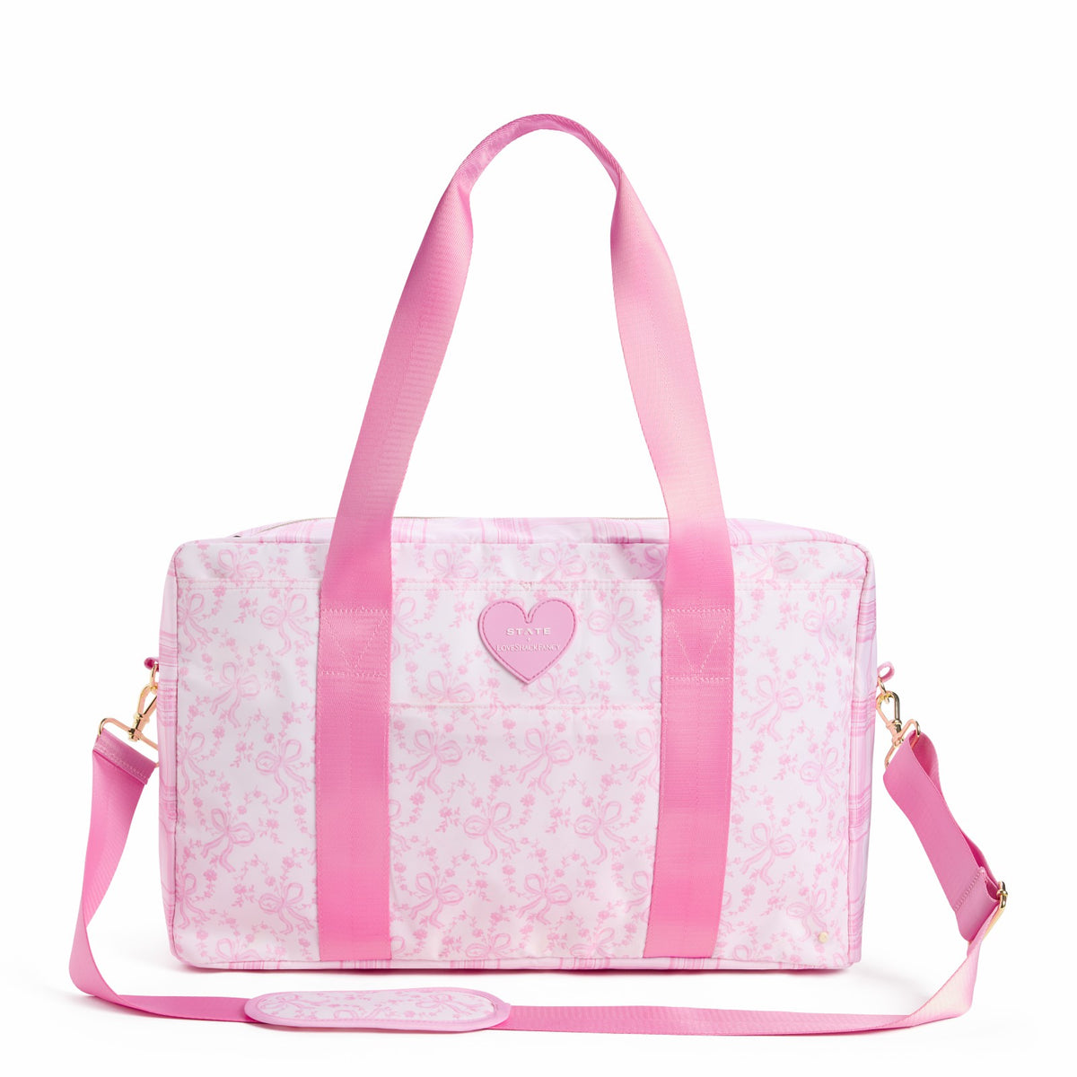 STATE x LoveShackFancy Wellington Weekender Nylon Pink Vanilla / State Bags Special Offer
