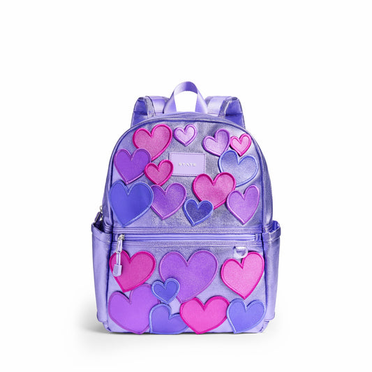 Kane Kids Travel Backpack Metallic 3D Hearts / State Bags Trending