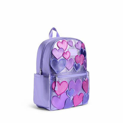 Kane Kids Travel Backpack Metallic 3D Hearts / State Bags Trending