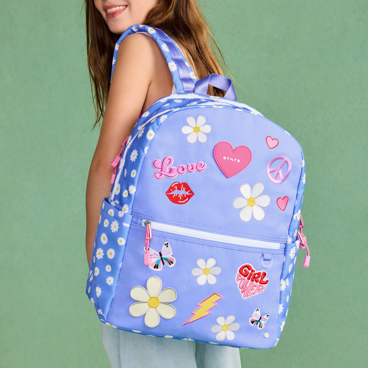 Kane Kids Double Pocket Recycled Polycanvas Girl Power / State Bags Classic