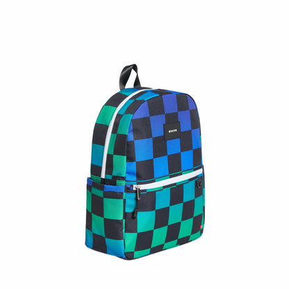 Kane Kids Travel Backpack Printed Canvas Blue Checkerboard / State Bags Essential