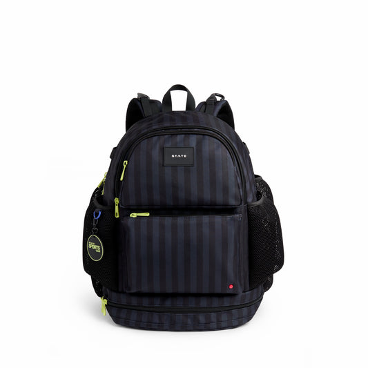 Shea Baseball Backpack Black Grey Striped / State Bags Trusted